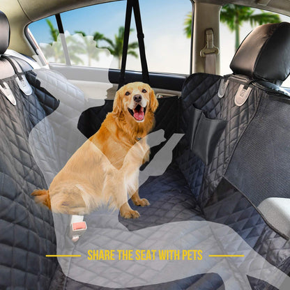 Dog Seat Cover for Back Seat |100% Waterproof Dog Car Seat Covers with Mesh Window| Scratch Prevent 