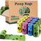 Biodegradable Dog Poop Bags: 720 Bags Extra Thick Strong Leak Proof Dog Waste Bags with 1 Dispenser | 4 Mixed Colors Green Blue Yellow Pink -Scented