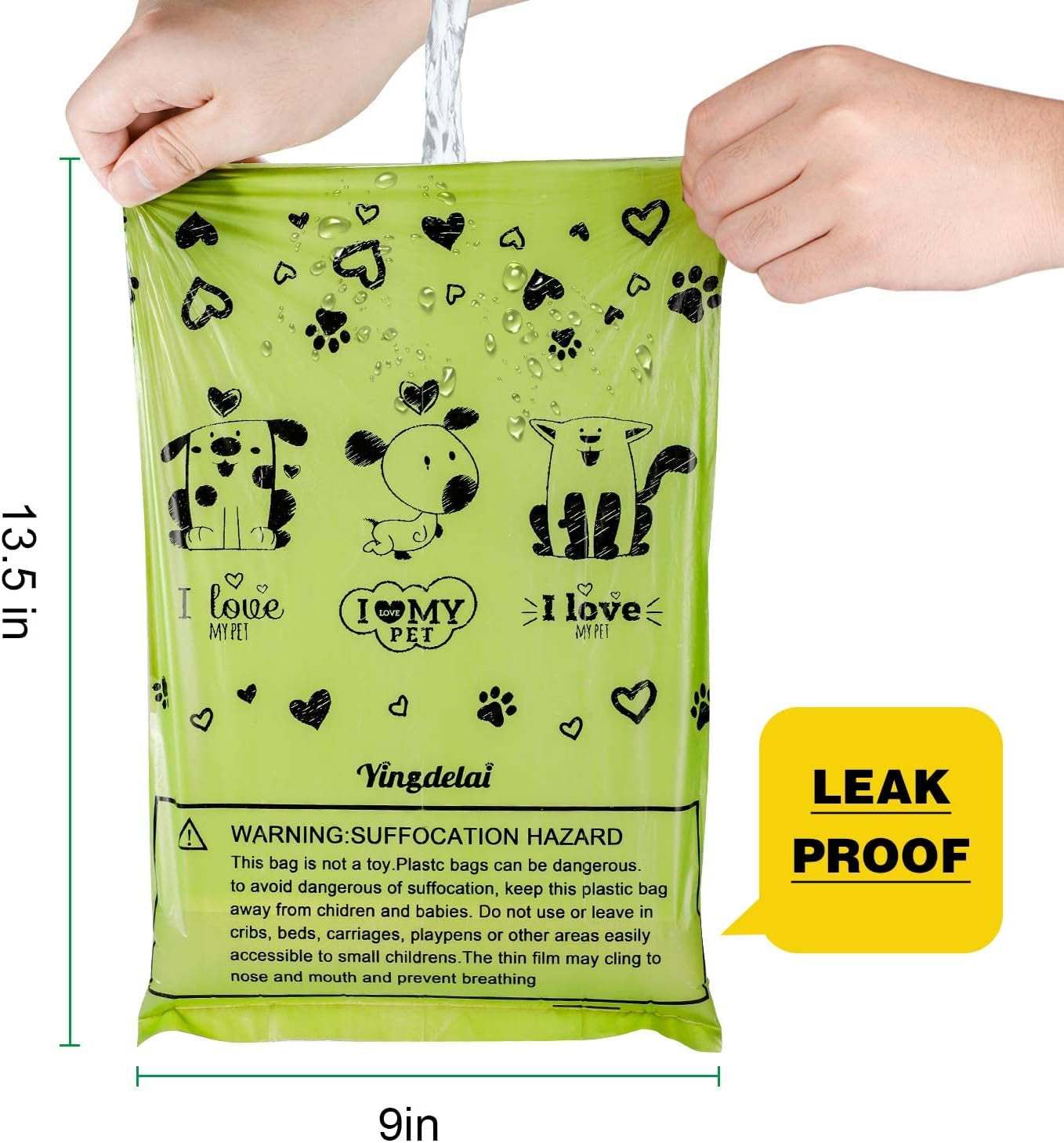 Biodegradable Dog Poop Bags: 720 Bags Extra Thick Strong Leak Proof Dog Waste Bags with 1 Dispenser | 4 Mixed Colors Green Blue Yellow Pink -Scented